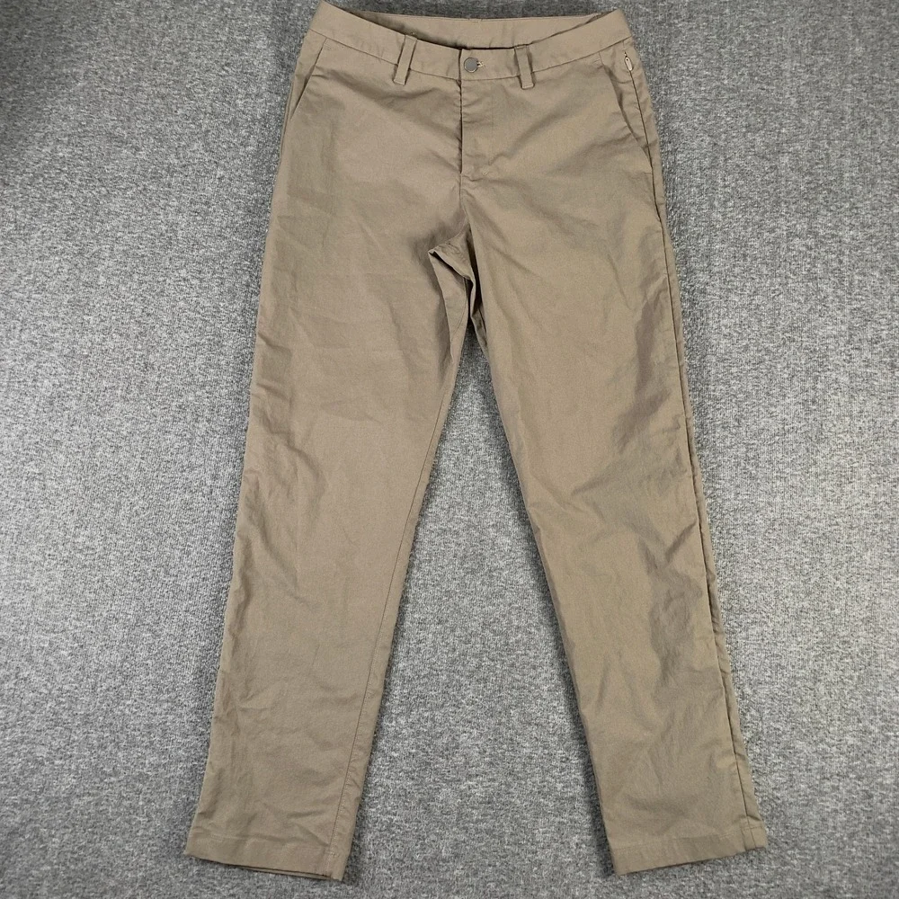 Lululemon ABC Pant Men 31x30 Brown Stretch Warpstreme Tech Chino Classic Fit
